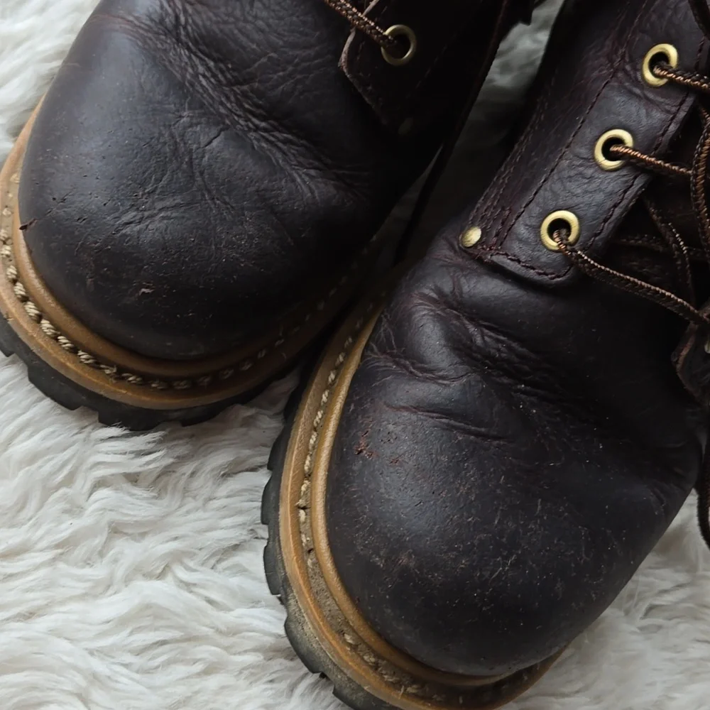 Carolina 8" Elm Waterproof Leather Logger WorkBoots US 9M EH Rated - Picture 4 of 10